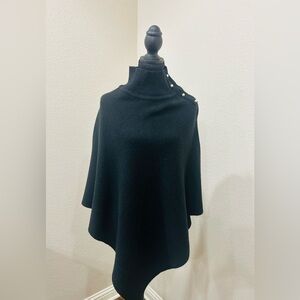 Loft Pearlized Black Poncho